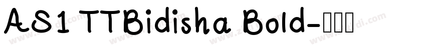 AS1 TTBidisha Bold字体转换